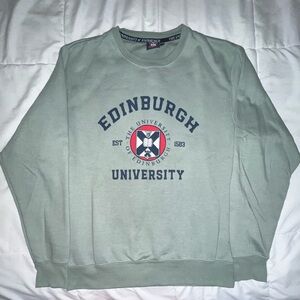 University of Edinburgh Crewneck Sweatshirt Sage Green | Size Large